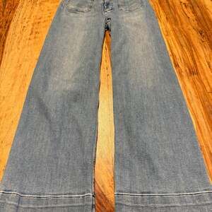 Maeve The Colette Wide Leg High-Rise Cropped Jeans Light Wash Denim Size 25